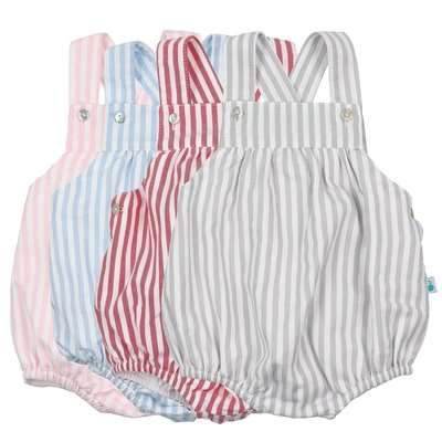 Fofo Riscas Largas em cor vermelho, cinzento, rosa e azul.