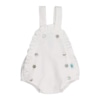 Fofo de bebé feito em tecido piquet branco com botões em madrepérola.